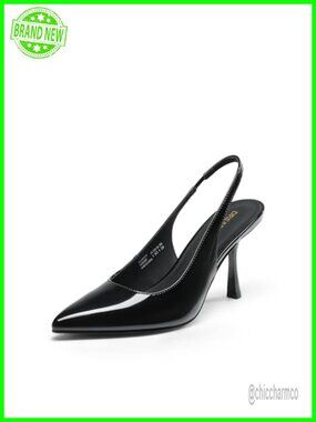 Slingback Pointed Toe Stiletto Heels Pumps 3.3" Heel